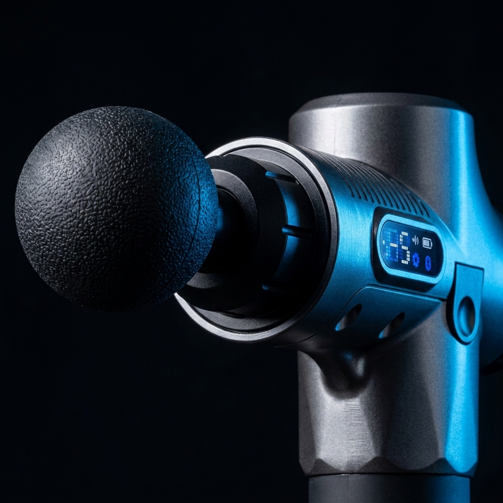 Acrux Pro Massagepistol – Kraftfull Muskelåterhämtning med 6 Massagehuvuden & 30 Hastighetsnivåer