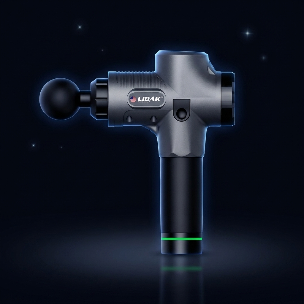 Acrux Pro Massagepistol – Kraftfull Muskelåterhämtning med 6 Massagehuvuden & 30 Hastighetsnivåer