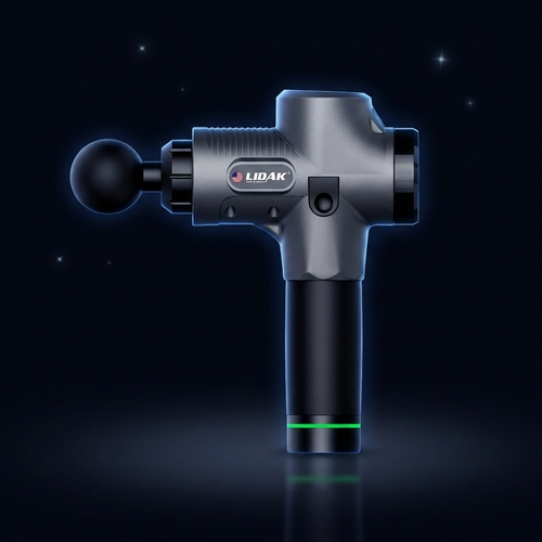 Acrux Pro Massagepistol – Kraftfull Muskelåterhämtning med 6 Massagehuvuden & 30 Hastighetsnivåer