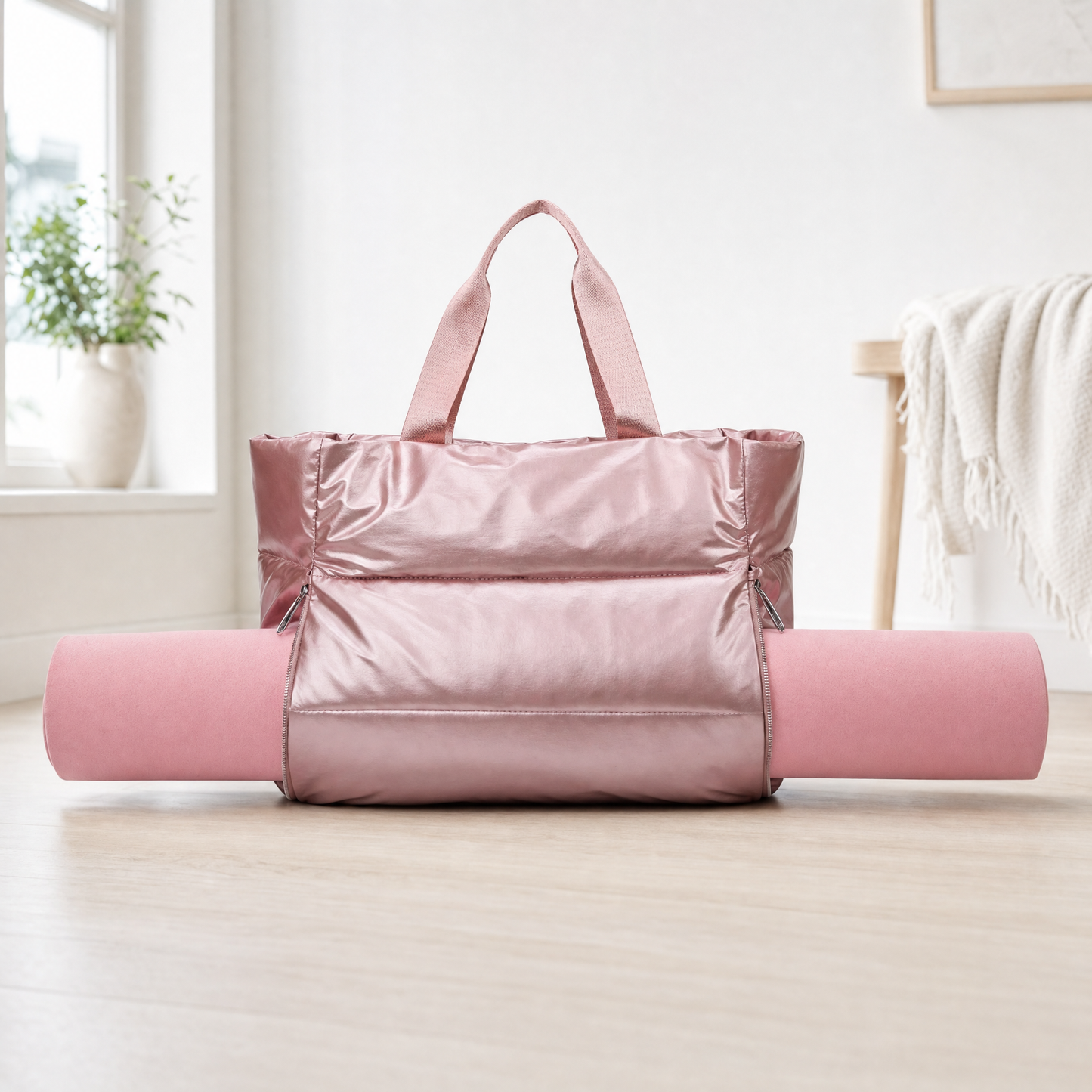 CloudBag™ – Vadderad Gymväska med yogamattefäste